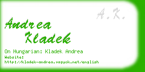 andrea kladek business card